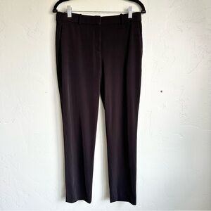 Theory Women Black Luxe Trousers Business Career Office Stretch Pants Size 4 EUC
